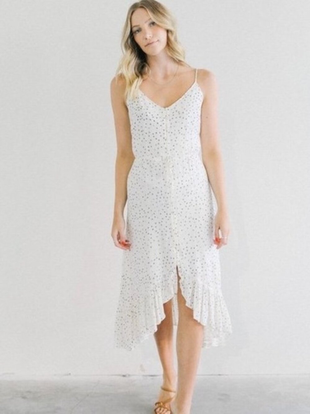 RAILS Frida Dress | Ivory Speckled Dot | Size L